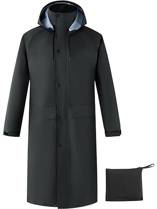 Mens rain coat long on sale