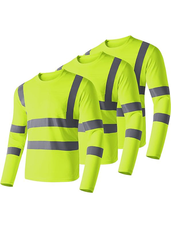 Ubon Hi Vis Shirts for Men, Safety Shirts Long Sleeve High