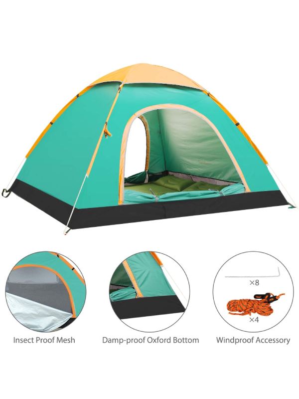 Ubon Ubon Instant Pop up Tent, 2-3 Person Quick Tent for Camping Backpacking 