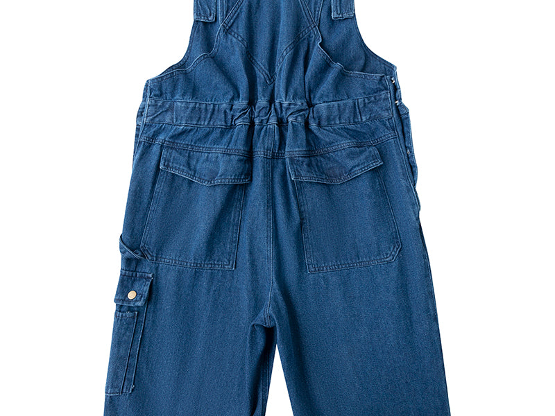 Denim Bib Overalls for Men Relaxed Fit Work Jeans Workwear