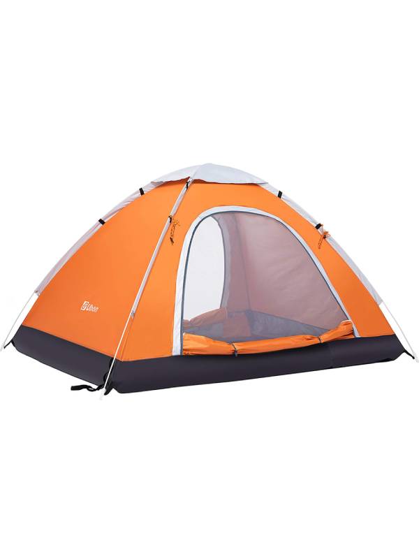 Ubon Ubon Instant Pop up Tent, 2-3 Person Quick Tent for Camping Backpacking Orange 2 Person 